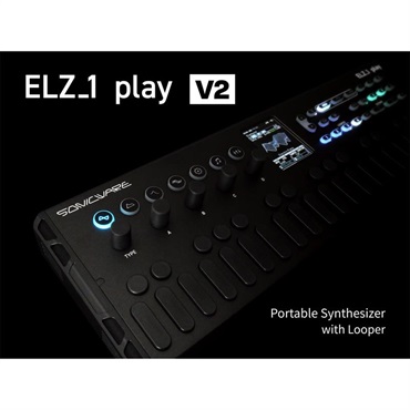 SONICWARE (発売記念・台数限定専用ソフトケース付) ELZ_1 play V2 (Limited All Black Edition) ソニックウェア エルザ1プレイ Portable Synthesizer with Looper (Waldorf ウェーブテーブル搭載) 限定オールブラックエディション 画像2