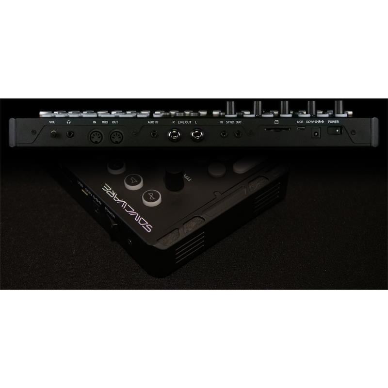 SONICWARE (発売記念・台数限定専用ソフトケース&ミニキーボードスタンドセット) ELZ_1 play V2 (Limited All Black Edition) ソニックウェア エルザ1プレイ Portable Synthesizer with Looper (Waldorf ウェーブテーブル搭載) 限定オールブラックエディション 画像3