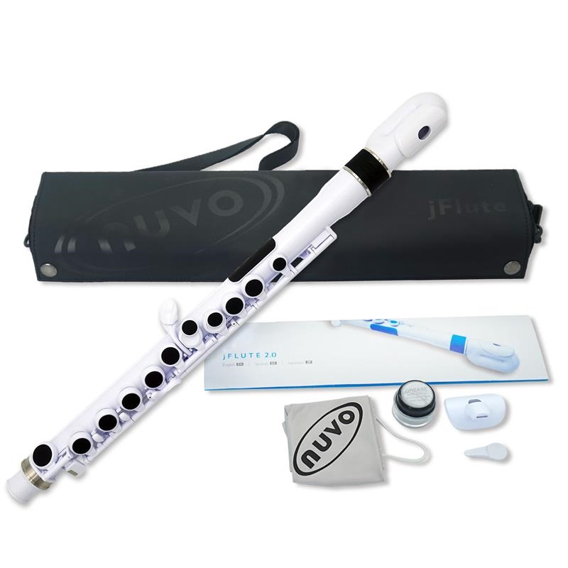 NUVO フルート ホワイト 本体 NUVO TooT ホワイト＋ブルー プラスチックフルート ヌーボ 【 ロハル