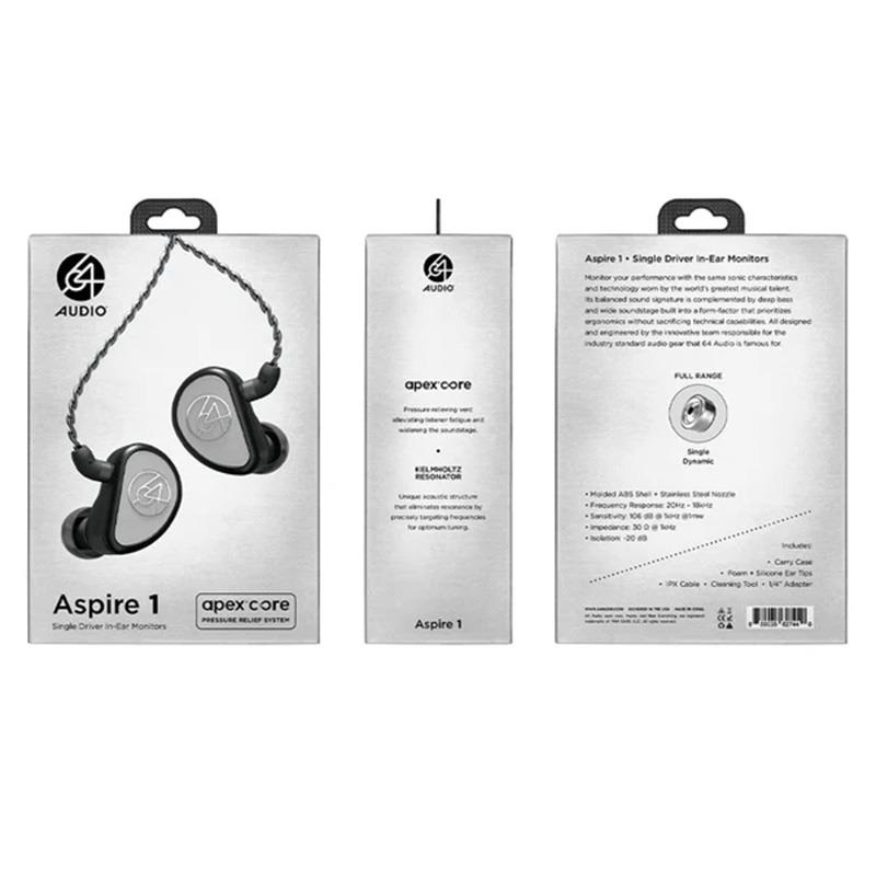 64 Audio Aspire 1 (ロクヨンオーディオ)(イヤモニ)(ユニバーサルIEM