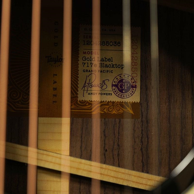 TAYLOR Gold Label 717e Blacktop テイラー 画像10