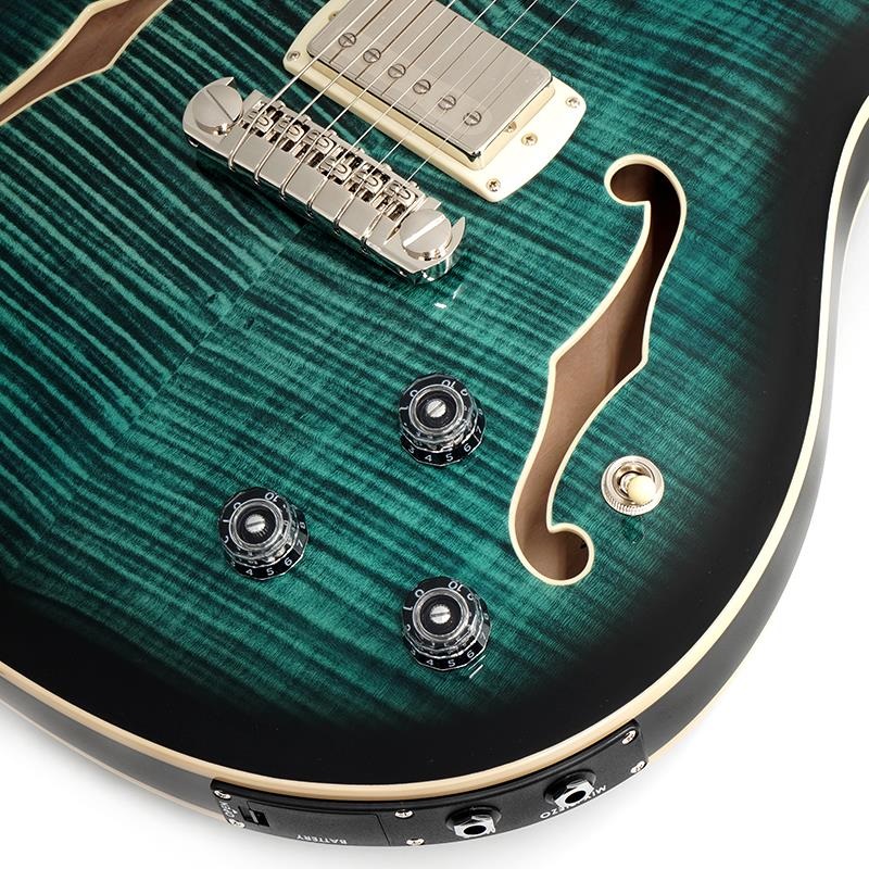 P.R.S. SE Hollowbody II Piezo (Peacock Blue Burst) 画像4