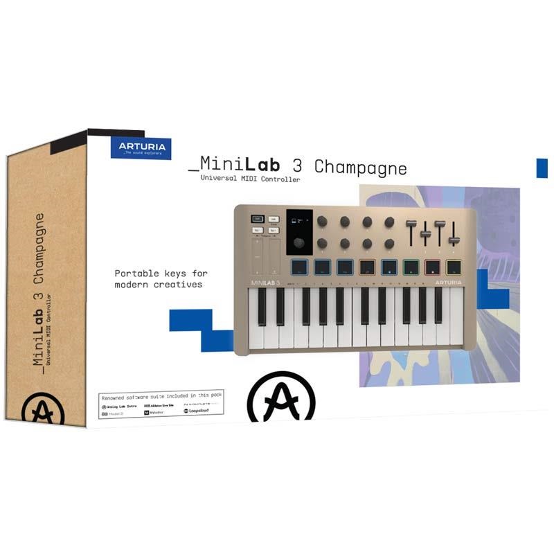 Arturia MINILAB 3 CHAMPAGNE (アートリア)(MIDIコントローラー)(シャンパーニュ) 画像5