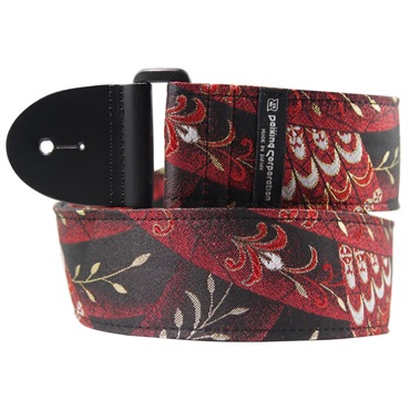 Daiking Corporation 西陣織りギターストラップ DGS-NKHA60 金襴赤羽根重ね 画像1