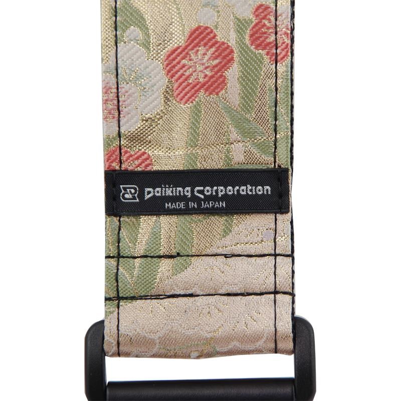 Daiking Corporation 西陣織りギターストラップ DGS-NSBP60 金欄松竹梅ピンク柄 画像2