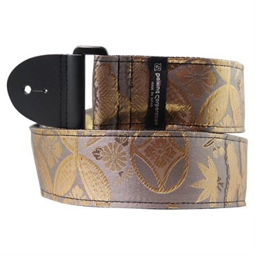 Daiking Corporation 西陣織りギターストラップ DGS-NSHG60 金欄七宝花柄金 画像1