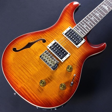 P.R.S. SE Custom 24 Semi-Hollow Piezo (Vintage Sunburst) #CTI G062351 画像2