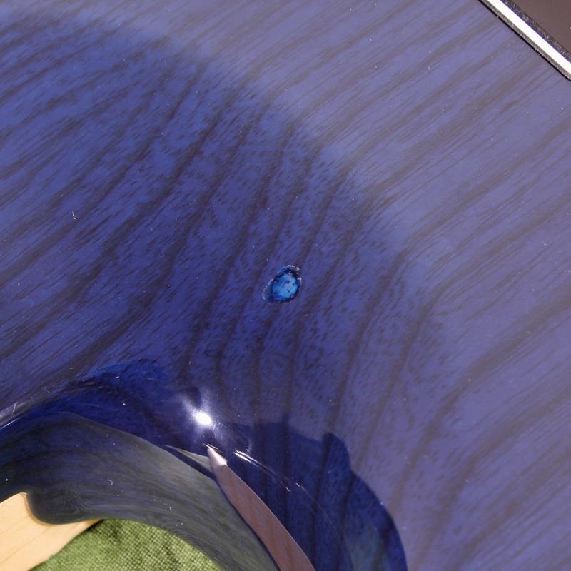 JAMES TYLER USED 中古 Studio Elite Ash Body Transparent Royal Blue w/Floyd Rose SN. 20010 画像7