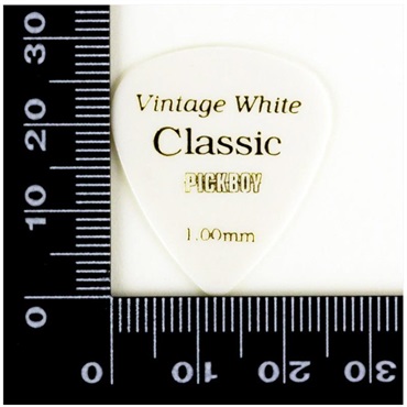 PICK BOY GP-03/100 ビンテージ クラシックピック ホワイト ティアドロップ (1.00mm) 画像1