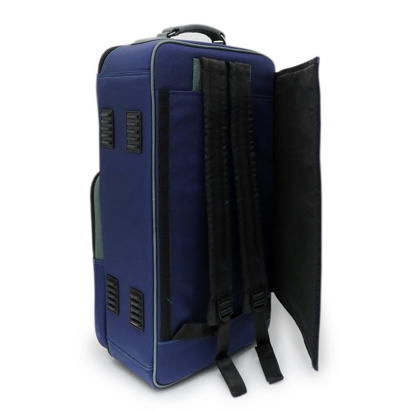 GARD BAGS ガードバッグス / エリート シリーズ 5-ECSNB-H トランペット用 トリプル ケース / ネイビー ナイロン・グリーン レザー トリム 画像2