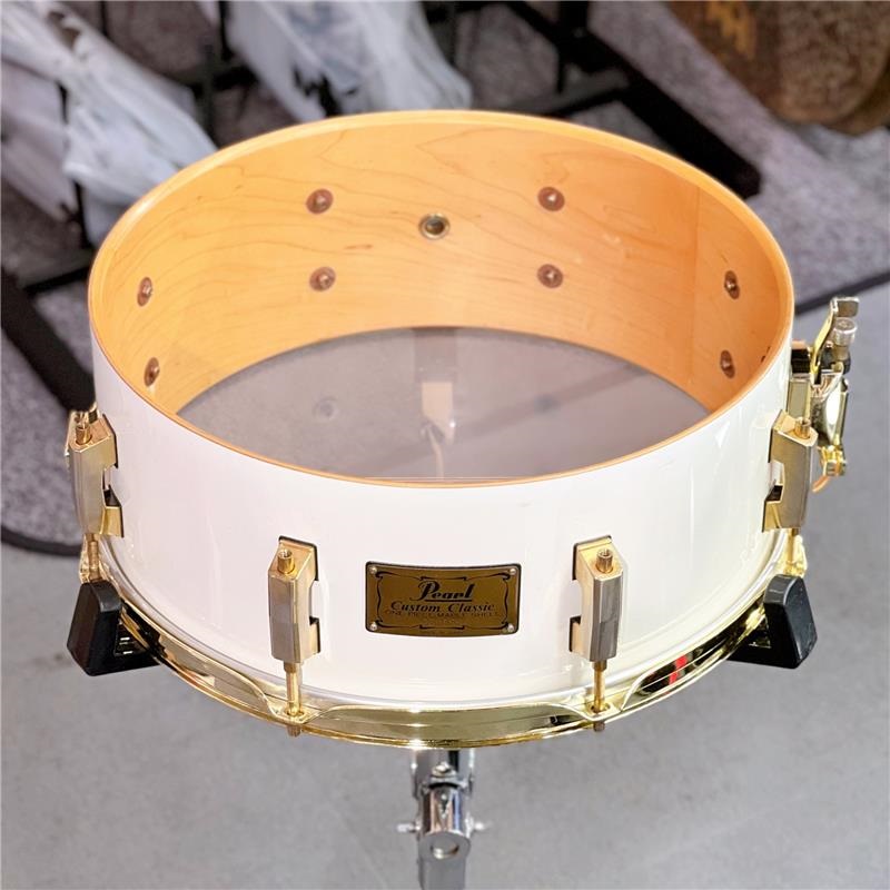 Pearl USED 中古品 CL-5314 [Custom Classic One Pice Maple 14×5.5/#109 Pure white Lacquer][Made In Japan] 画像3