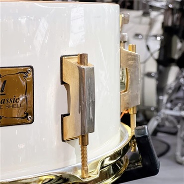 Pearl USED 中古品 CL-5314 [Custom Classic One Pice Maple 14×5.5/#109 Pure white Lacquer][Made In Japan] 画像5