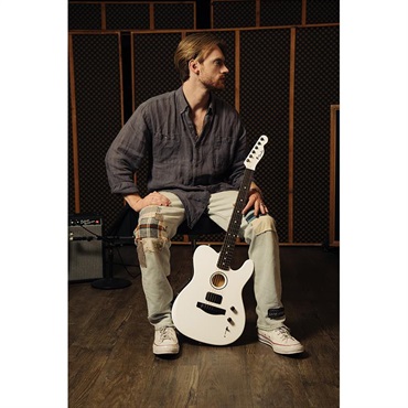 Fender Acoustics Limited Edition FINNEAS American Acoustasonic Telecaster (Satin Arctic White/Ebony) 画像7
