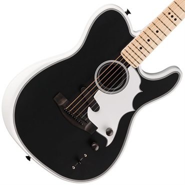 Fender Acoustics Jack White Triplesonic Acoustasonic Telecaster (Satin Arctic White with Black Top/Maple) 画像2