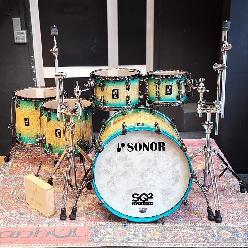 SONOR 【イケベ楽器店創業50周年記念モデル】SQ2 System 5pc Drum Kit - Maple Vintage - Blue Burst on Scandinavian Birch [BD22，TT10，TT12，FT14，FT16] 画像1