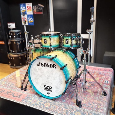 SONOR 【イケベ楽器店創業50周年記念モデル】SQ2 System 5pc Drum Kit - Maple Vintage - Blue Burst on Scandinavian Birch [BD22，TT10，TT12，FT14，FT16] 画像2