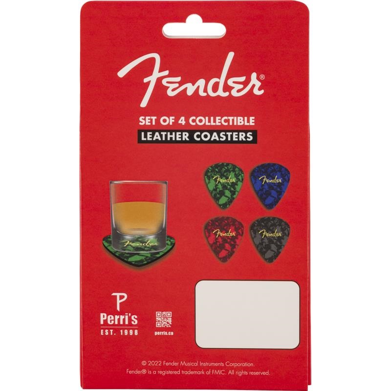 Fender USA Fender Pick Shape Logo Coasters， 4-Pack， Multi-Color [#9106109000] 画像2