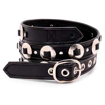 Jodi Head Straps M-Star Concho / Black & Black （エム・スター・コンチョ レザーストラップ） 画像2