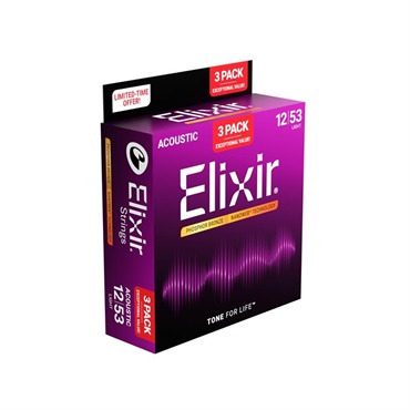 ELIXIR #16569 [#16052 NANOWEB Light Phosphor Bronze/12-53 x3セット] 【今だけお得な3set Pack】 画像2