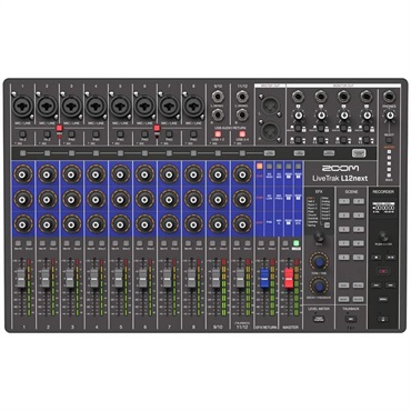 ZOOM LiveTrak L12next 【予約商品・2026年1月下旬発売予定】 (ライブトラック)(ミキサー)(レコーダー)(オーディオインターフェイス) 画像2