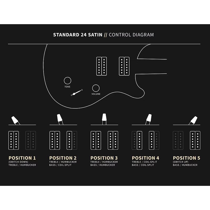 P.R.S. Standard 24 Satin (Pearl Black) [SN.0413059] 【2025年生産