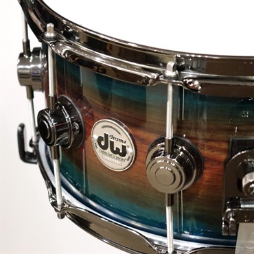 dw DR866514SSN552 [Collector's SonicPly Snare Drum 14''×6.5'' - Natural to Quick Royal Blue Burst over Horizontal Padauk] 画像1