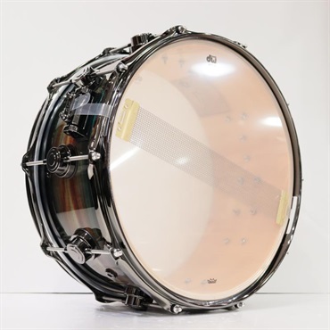 dw DR866514SSN552 [Collector's SonicPly Snare Drum 14''×6.5'' - Natural to Quick Royal Blue Burst over Horizontal Padauk] 画像7