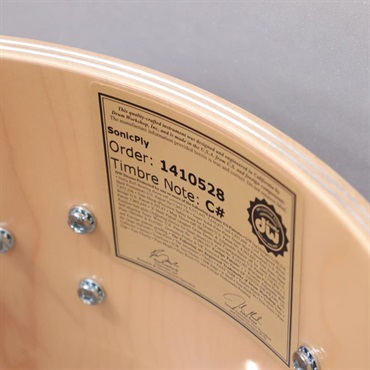 dw DR866514SSN552 [Collector's SonicPly Snare Drum 14''×6.5'' - Natural to Quick Royal Blue Burst over Horizontal Padauk] 画像9