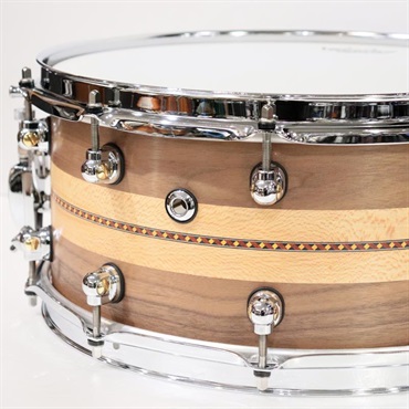 Pearl MCCW1465S/C #1008 [Music City Custom / Solid Walnut 14''×6.5'' - Quartersawn Sycamore Chevron with Ebony Borders] 画像3