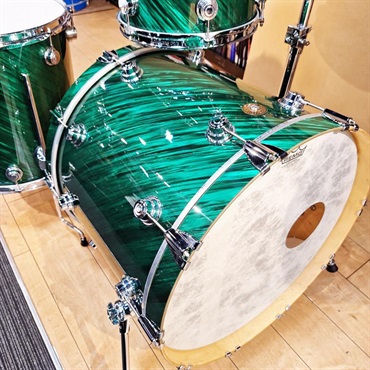 dw USED 中古 Collector's Jazz Series 4pc Drum Kit [BD22，FT16，TT12&10/Twisted Green Satin Finish Ply] 画像8