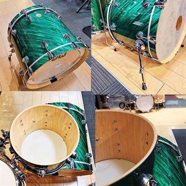 dw USED 中古 Collector's Jazz Series 4pc Drum Kit [BD22，FT16，TT12&10/Twisted Green Satin Finish Ply] 画像9