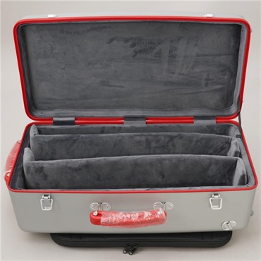 Wahnsinn Case ワンジンケース / COLOR CARBON Series (Matte Grey / Red) トリプル トランペット用 ケース 画像3