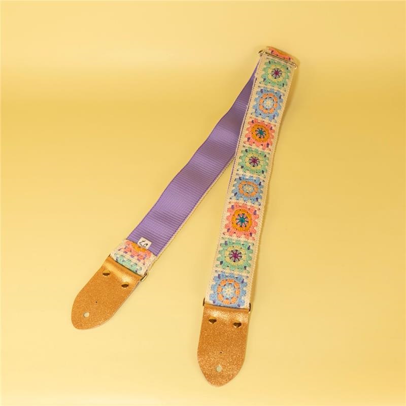tsundrum_chan かぎ編みギターストラップ パステル ｜イケベ楽器店