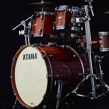 TAMA 【2月18日発売予定】【LIMITED MODEL】BE52ZBAS-GAC [STARCLASSIC Bubinga 5pc Shell Kit/Figured African Cherry Outer Ply w/Black Nickel Hardware] 画像4