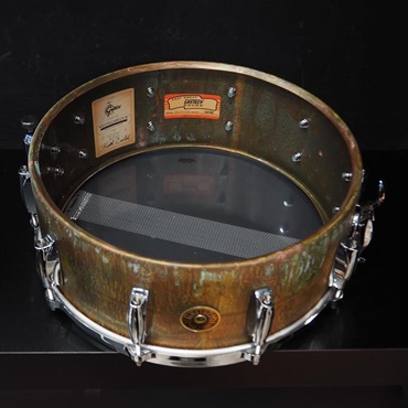 GRETSCH Keith Carlock Signature Snare Drum - 2mm Antique Aged Brass 14×5.5 [GAS5514-KC]【店頭展示特価品】 画像8