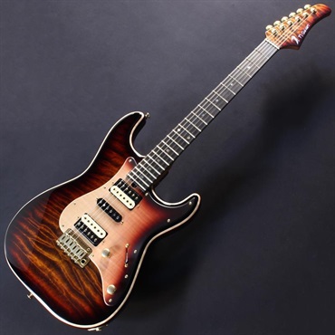 T’s Guitars Ikebe 50th Anniversary ST-22 Selected 5A Quilted Maple Top (Tiger Eye Burst) #033311 画像1