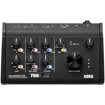 KORG microAUDIO 722 ANALOGUE FILTER & AUDIO INTERFACE 【予約商品・1月24日発売予定】 (オーディオインターフェイス)(コルグ)(24bit/192kHz)(Stereo Link機能)(アナログフィルター搭載) 画像2