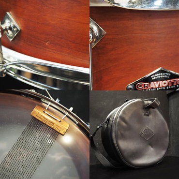 Craviotto USED 中古 Custom Shop Solid Cherry Shell Snare Drum 14×6.5 [2004年製造/250 of 29/Craviottoロゴ入りケース付属] 画像10