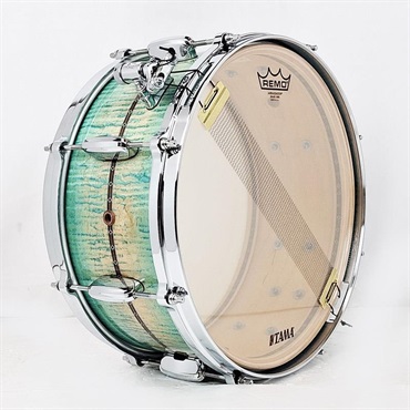 TAMA TMS1465DR-ECB [STAR Maple 14×6.5 Snare Drum - Emerald Sea Curly Maple Burst]【Made in Japan】 画像4