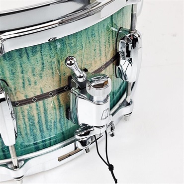 TAMA TMS1465DR-ECB [STAR Maple 14×6.5 Snare Drum - Emerald Sea Curly Maple Burst]【Made in Japan】 画像5