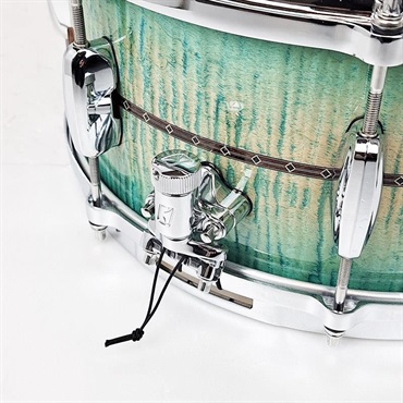 TAMA TMS1465DR-ECB [STAR Maple 14×6.5 Snare Drum - Emerald Sea Curly Maple Burst]【Made in Japan】 画像6
