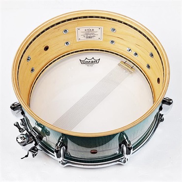 TAMA TMS1465DR-ECB [STAR Maple 14×6.5 Snare Drum - Emerald Sea Curly Maple Burst]【Made in Japan】 画像8