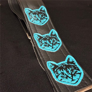 Couch Guitar Strap ニャン・ニャン・ニャン CUSTOM BK/MINTBL 画像1