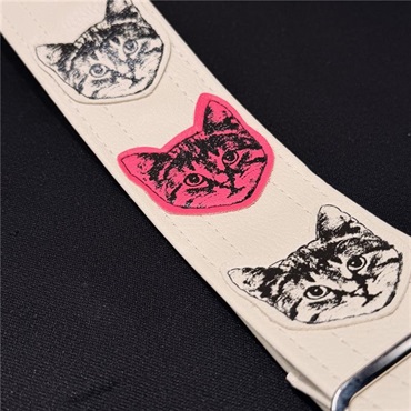 Couch Guitar Strap ニャン・ニャン・ニャン CUSTOM WH/WH/PK/WH 画像1