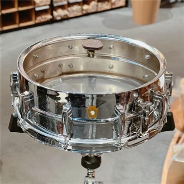Ludwig USED 中古品 1958～59s Super Ludwig Chrome Over Brass Snare Drum [14×5 / WFL Badge / Brass Hoops] 画像5