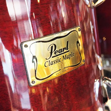 Pearl USED 中古 90s MR 4pc Set [Classic Maple Series/22BD，10TT，12TT，16FT/#100 Wine Red/ファイバーケース付属][Made In Japan] 画像2
