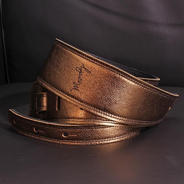 Moody Handmade Leather Straps Leather & Leather Series 2.5inch Standard Tail 【 Metallic Copper / Black 】 画像2