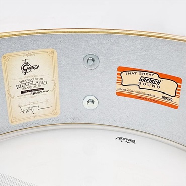 GRETSCH USED 中古 USA Custom Ridgeland Snare Drum 14×5 - Ebony Gloss [GRGL0514S8CLXT EB] 画像10