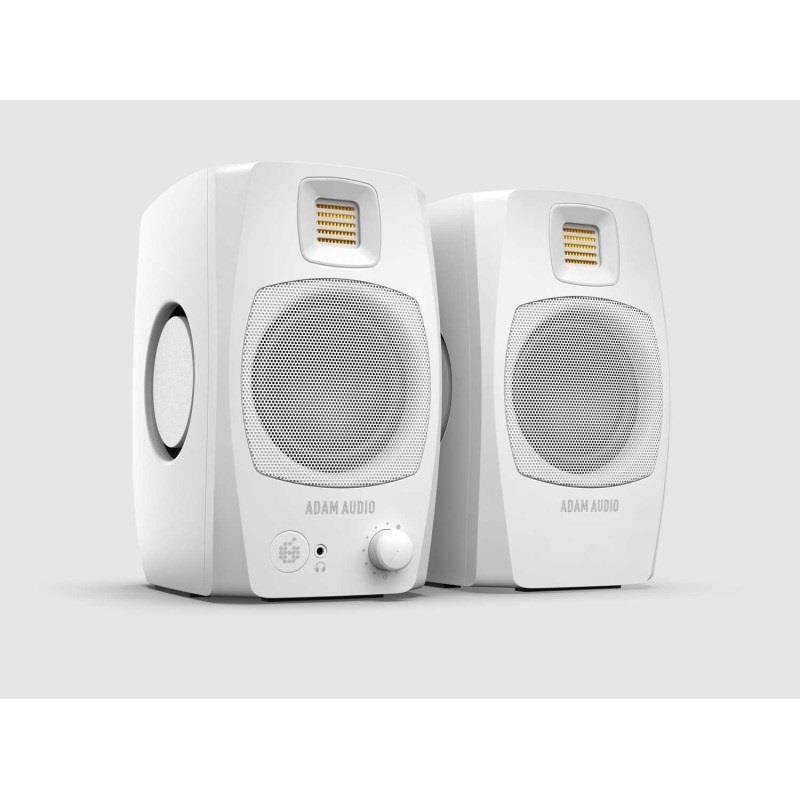 ADAM D3V White + OYAIDE製高品質オーディオケーブルセット(TRS-TRS