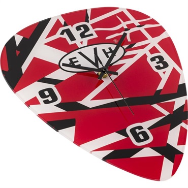 EVH 【大決算セール】 EVH Pick Shape Clock， Red/White/Black Stripes 画像1